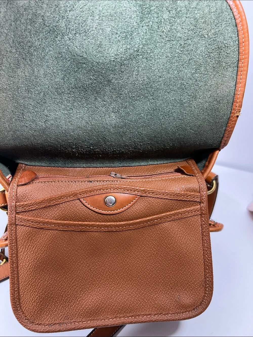 🦆 DOONEY & BOURKE ESSEX FIR GREEN BRITISH TAN 90”S PEBBLED AWL VINTAGE MEDIUM
